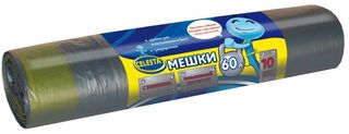 Мешки для мусора с завязками 60л, 10шт (30)
