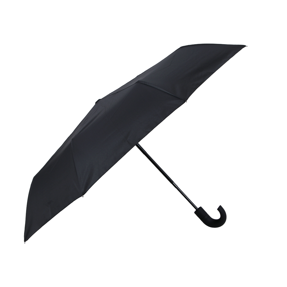 Зонт автомат, металл, пластик, эпонж, d96см, 8 спиц, черный (4/56)