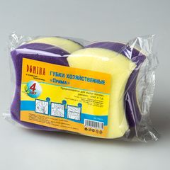 Набор губок хозяйственных 4шт DOMINA Прима (24/24)