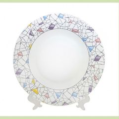 Тарелка 23см обеденная "Мозаика" упр.стекло (6/36)