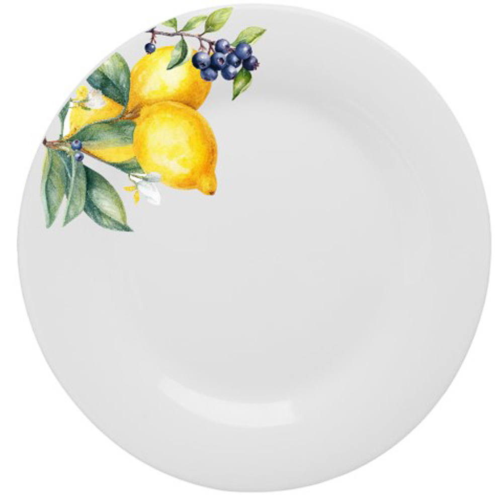 Тарелка десертная, опаловое стекло, 20см MILLIMI Лимоны (6/48)
