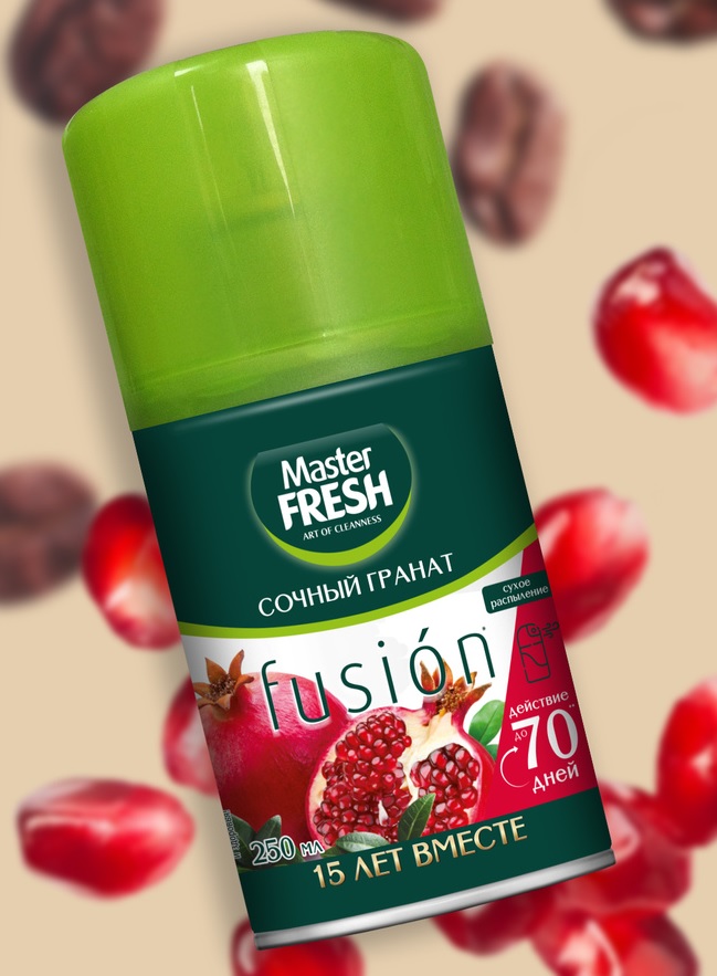 Освежитель воздуха сменный баллон Сочный гранат 250 мл Master FRESH (1/12)