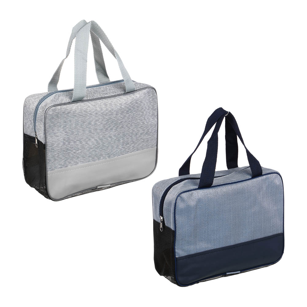 Косметичка банная, ПВХ, 26x18x9см, 2 цв ЮL (6/6)