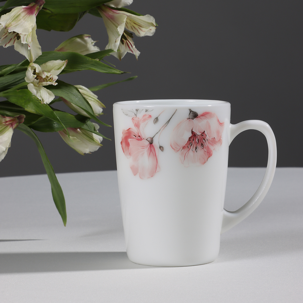 Кружка 350мл, опаловое стекло MILLIMI Роселла (6/6)