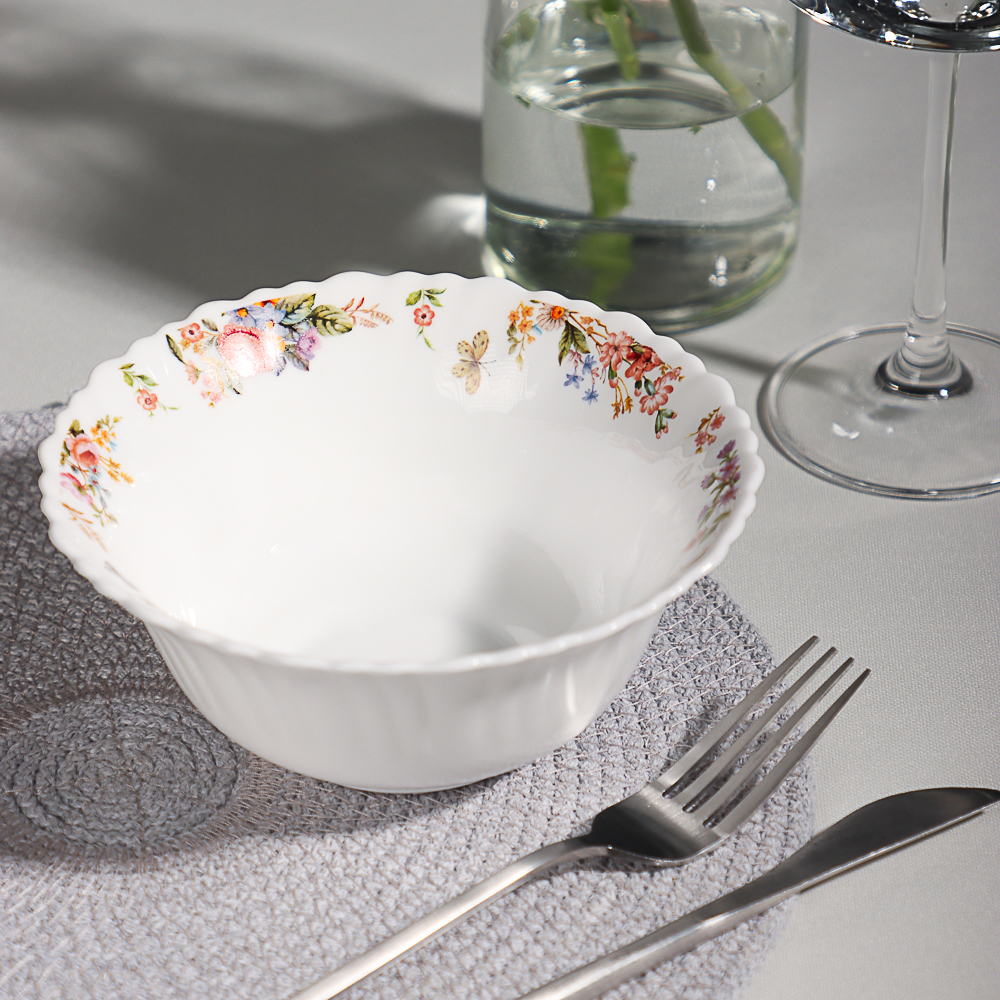 Салатник 15см опаловое стекло MILLIMI Дарина 18136 (6/48)