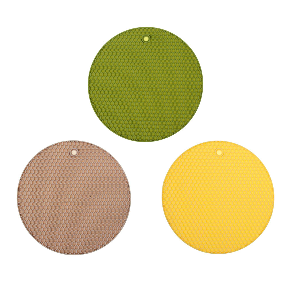 Подставка под горячее силиконовая d18см "Соты"  (1/6)