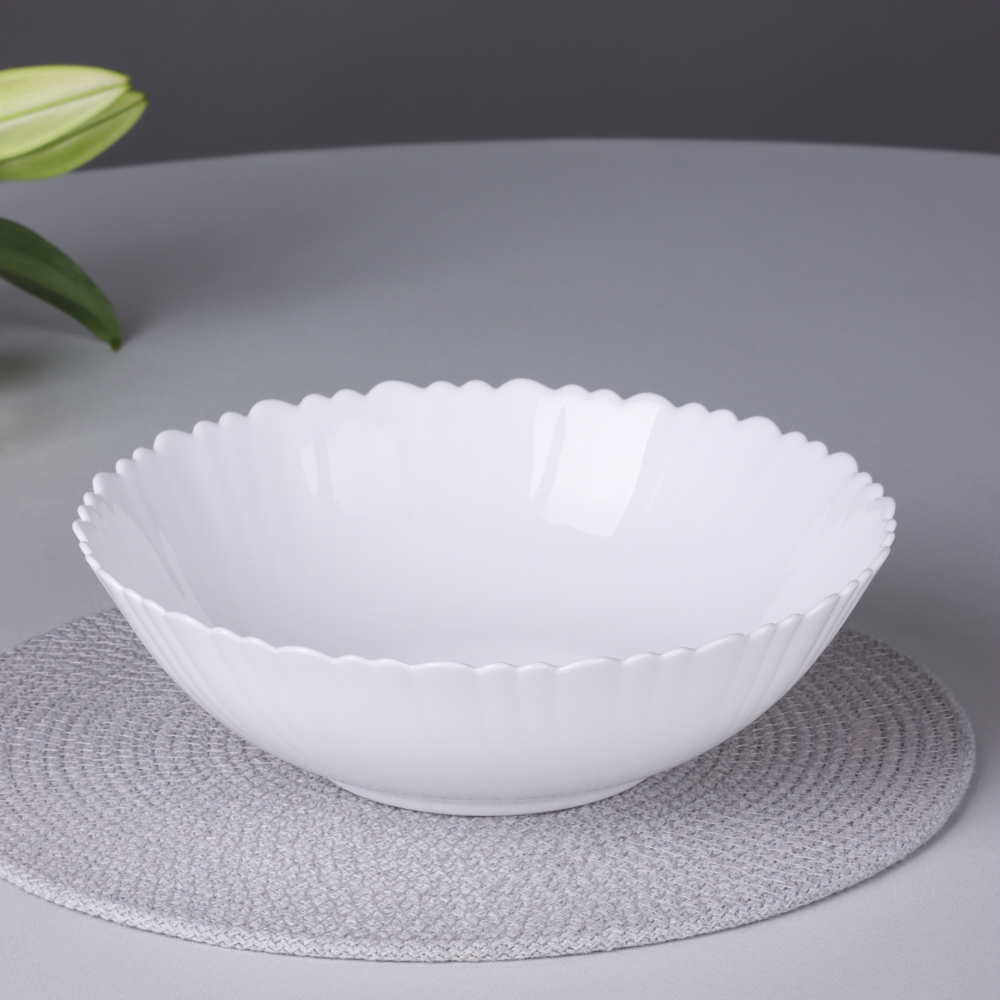 Салатник, опаловое стекло, 23см, 1500мл MILLIMI Бьянко Плюс (6/24)