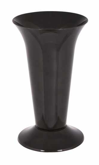 Ваза д/цветов под срезку Д129мм,В217мм (черный) (уп.18)