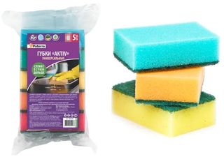 Губки кухонные AKTIV (maxi) 65*95мм "Paterra" 5 шт (1/48)