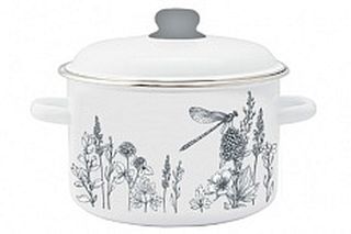 Кастрюля 5.5л Appetite FLORA-2 цил эмаль(1/4)