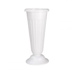 Ваза для цветов п/срезку d=210мм h=440мм (бел) пласт (1/5)