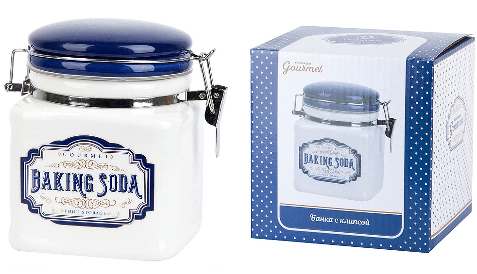 "Gourmet" Банка д/сып прод 11,5*9,5*11,5см v=480мл с клипсой п/у кер.(1/36)