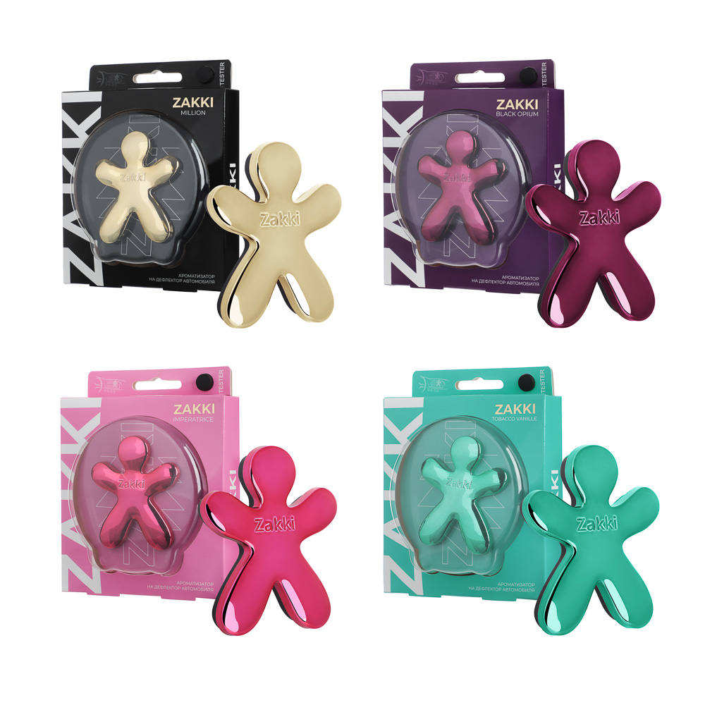 Ароматизатор на дефлектор Автомобиля, Zakki 19,2 гр, mill, black opium, toba vanil, imper NG (8/48)