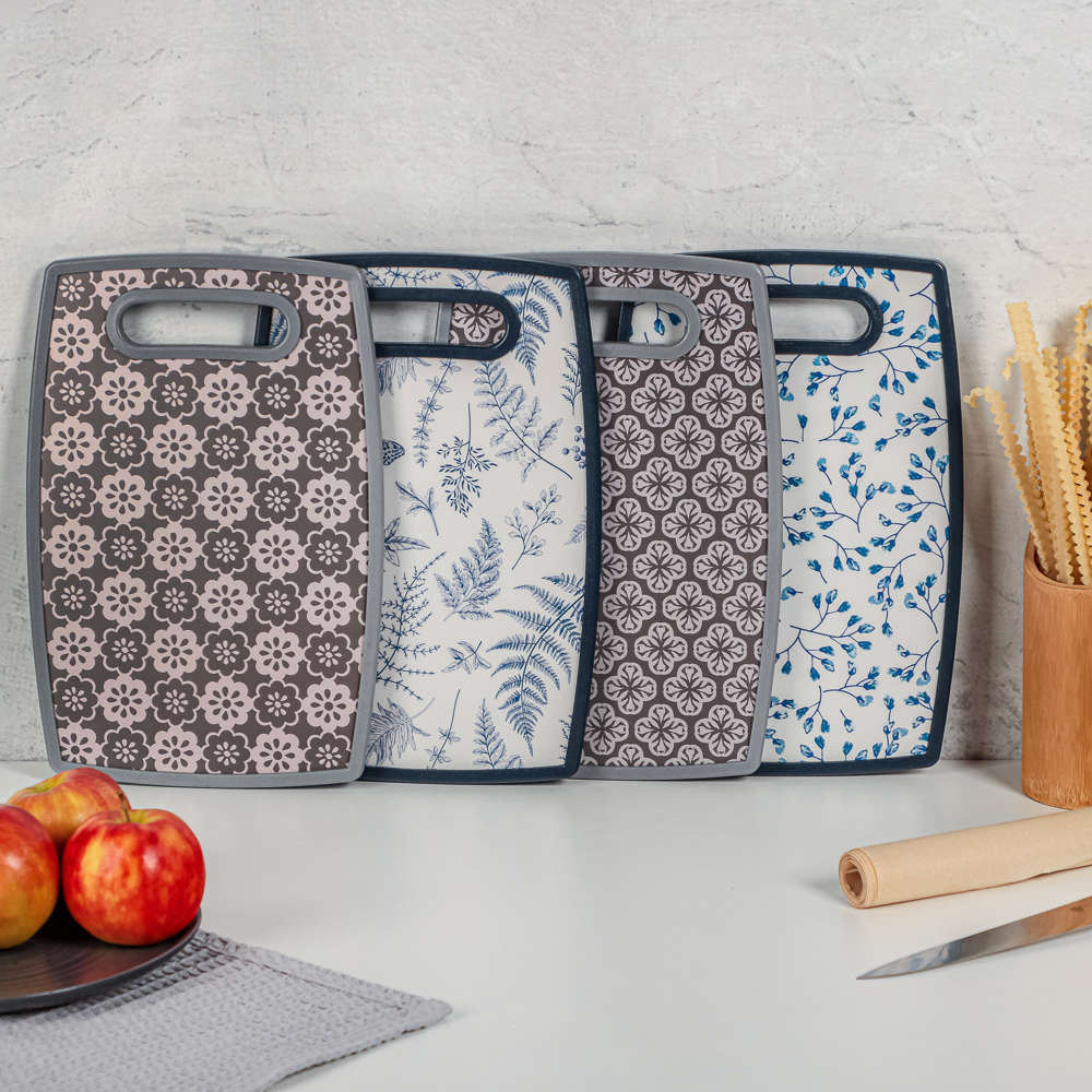 Доска разделочная "Узоры", 30x20х1,2см, полипр, 4 диз VETTA (1/4/24)