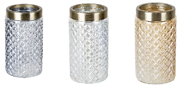 Ваза "Crystal" h=22,3см,v=1700мл в ассортименте (стекло) (индивидуальная упаковка)(1/30)