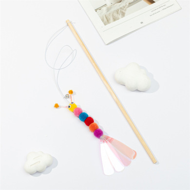 Игрушка - дразнилка на палочке "ЦапЦап", гусиничка с колокольч. (1/12)