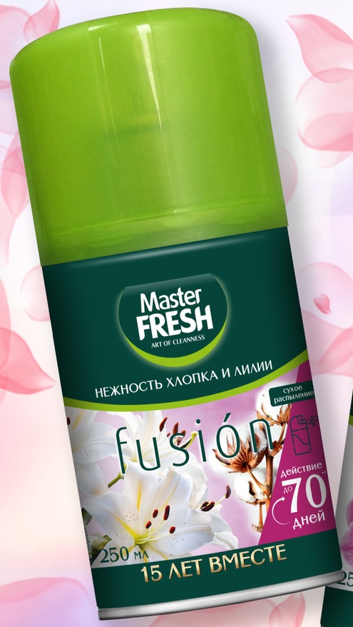 Освежитель воздуха сменный баллон Нежность хлопка и лилии 250 мл Master FRESH (1/12)