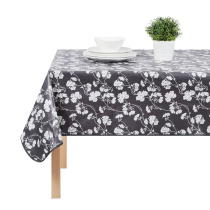Скатерть "Бейкери" 110х140см, серый, цветы ПВХ PROVANCE (1/6/36)