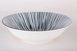 "Line" Салатник 17см 510мл черный  фарф.(12/60)