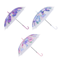 Зонт-трость женский, металл, пластик, ПВХ, 60 см, 8 спиц (3диз) (4/60)