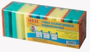 Набор губок для посуды 5шт DOMINA профилированная (40/40)