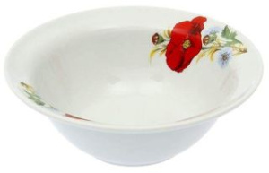 Миска 550мл МАКИ КРАСНЫЕ фарф.(15)