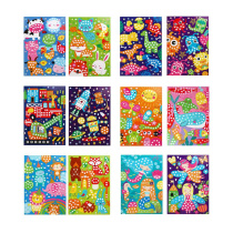 Аппликация из самоклеящихся наклеек "Кружочек", 2шт, наклейки, бумага, 21*30см (4диз) (18/216)