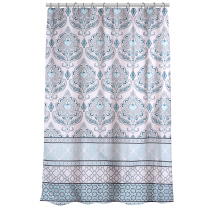 Шторка д/ванной, с утяжелителем, полиэстер, 80 г/м2, 180х180 см, Орнамент VETTA (1/36)