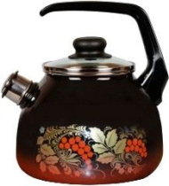 Чайник 3,0л со св. РЯБИНА эмаль,металл.(4)