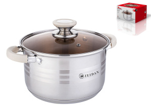 Кастрюля 2,1л с ст/кр Paris(5-ти степ.капсул.,индукц.дно,ручка-хром.сталь с сил встав.)(нжс) п/у(1/6