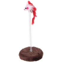 Игрушка д/кошек на пружине "Поймай меня" 10*10*20см с бубенцом, коричн.(1/1)