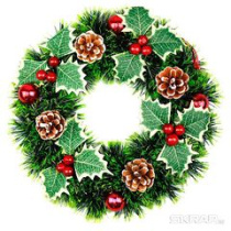 Венок новогодний 27см (1)