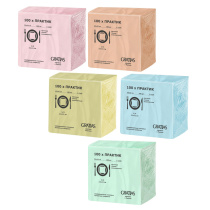 Салфетки бумажные однослойные Gratias Практик, цветные, 100л (30/30)