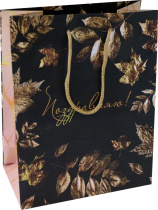 Бумажный пакет 17,8x22,9x9,8см д/сувенирной продукции с ламинацией (12/240)