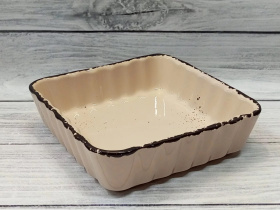 Емкость для запекания квадратная (большая) "Волна" Ностальгия 23*23, 1,5л 1сорт (6)
