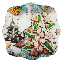 Блюдо круглое, 20см, стекло Чудеса (1/6/36)