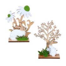 Фигурка декоративная в виде зайца, МДФ, 15 см, 2 диз (4/192)