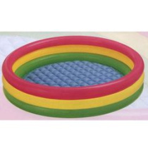 Бассейн детский "Цветные кольца", 114x25см, надувное дно, заплатка, от 2 лет, 57412NP  INTEX (1/6)