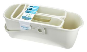 Ведро ГРАНД  17л с органайзером Белый ротанг, пласт.(1/4)