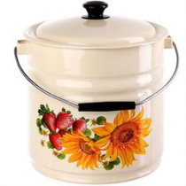 Ведро 10л с/кр с/дек (слоновая) эмаль.(2)