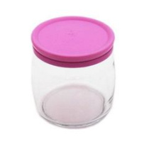 Банка Cesni 0,5л розовая пл/кр стекло(12)