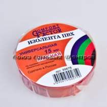 Изолента ПВХ Comfort Faktor красная (15мм -15м) (10/200)