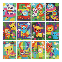 Аппликация из страз "Микс", бумага, пластик, 26х19см (12 диз) (1/12/240)