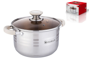 Кастрюля 3,0л с ст/кр Paris(5-ти степ.капсул.инлукц.дно,ручка-хром.сталь с сил встав.)(нжс) п/у (1/6