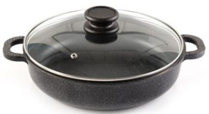 Жаровня 260мм ст/кр литая с АП ТМ Традиция Антрацит алюм.(1/4)