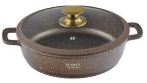 Жаровня 6,6л АП, каменное покр, прорез/руч, ст/кр, п/у (лит.алюм) (6)