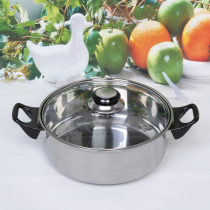Кастрюля из нерж. стали "Cook" 2,6л со стекл. крышкой 22*9см (1/18)
