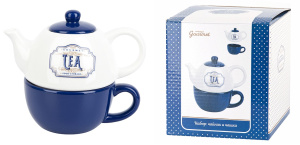 "Gourmet" Набор 2пр чайник 380мл и чашка 350мл 17*11*16см п/у кер.(1/16)