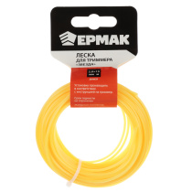 Леска д/триммера сечение "звезда" диаметр 2,0мм, длина 15м.(профи серия,нейлон 99%) ЕРМАК (1/100)