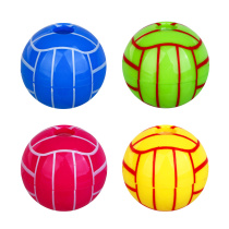 Точилка с контейнером в форме мяча, 3,7х3,7см, 1 отверстие, пластик, 4 цв(12/12)